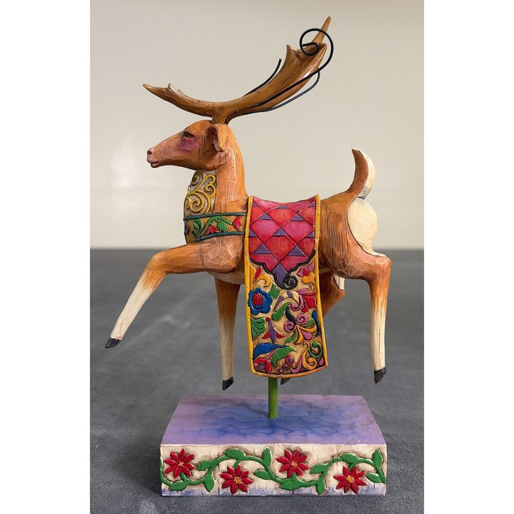Heartwood Creek Jim Shore Reindeer Dash Away Red Blanket Figurine NIB 2004 - Picture 4 of 15